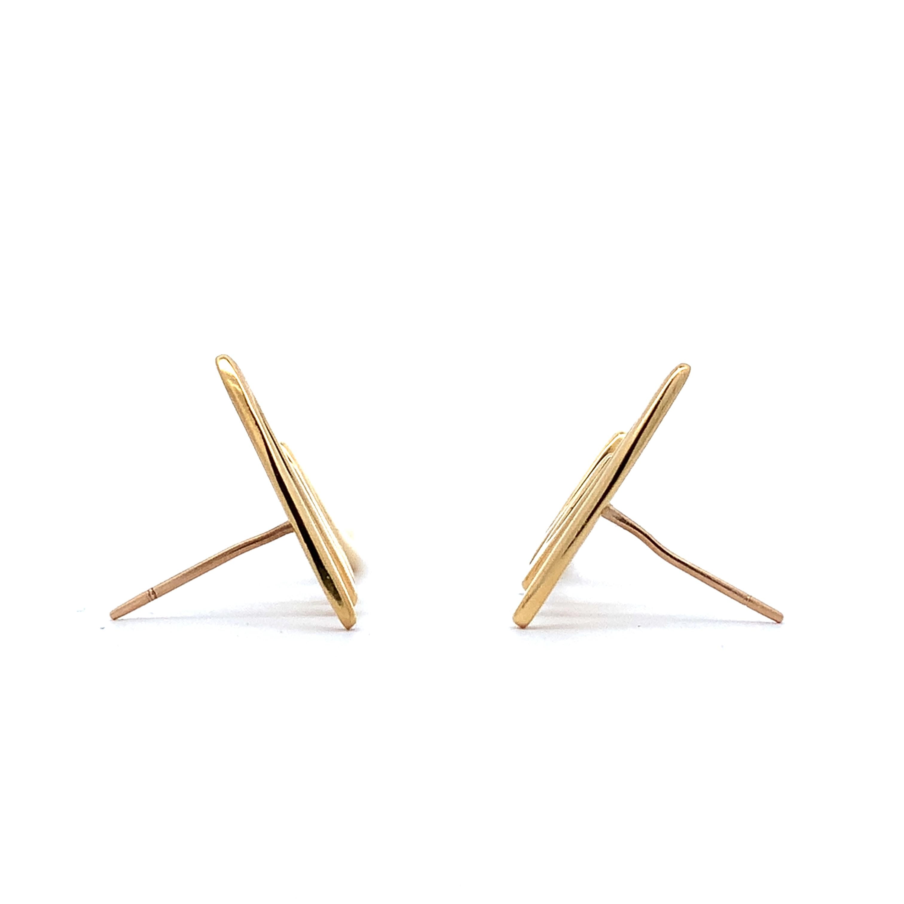 Tiffany & Co.1983 Paloma Picasso 18k Yellow Gold Scribble Zigzag Post Earrings