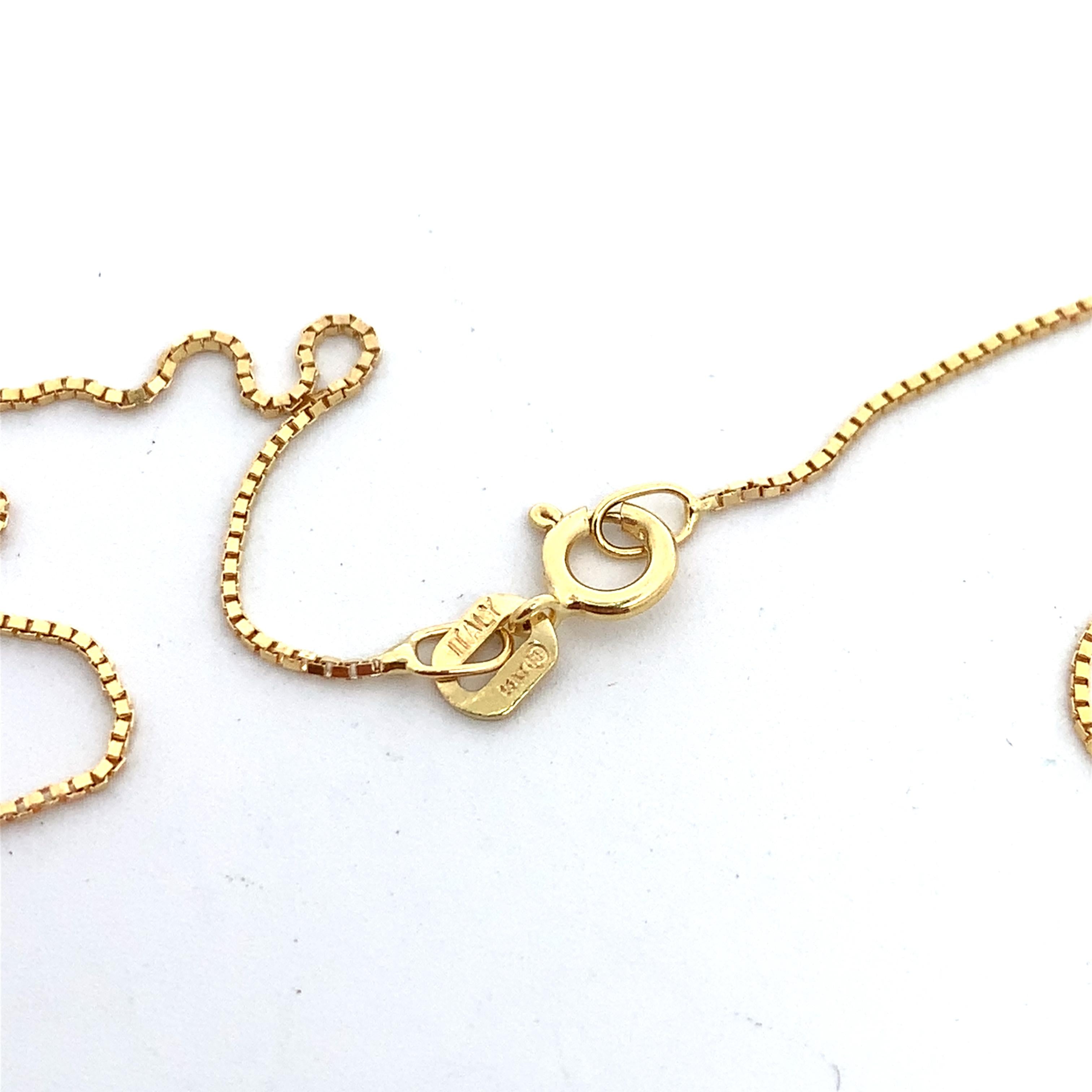 14k Yellow Gold Round Ruby & .07CTW Round Diamond Open Heart Pendant W/Box Chain