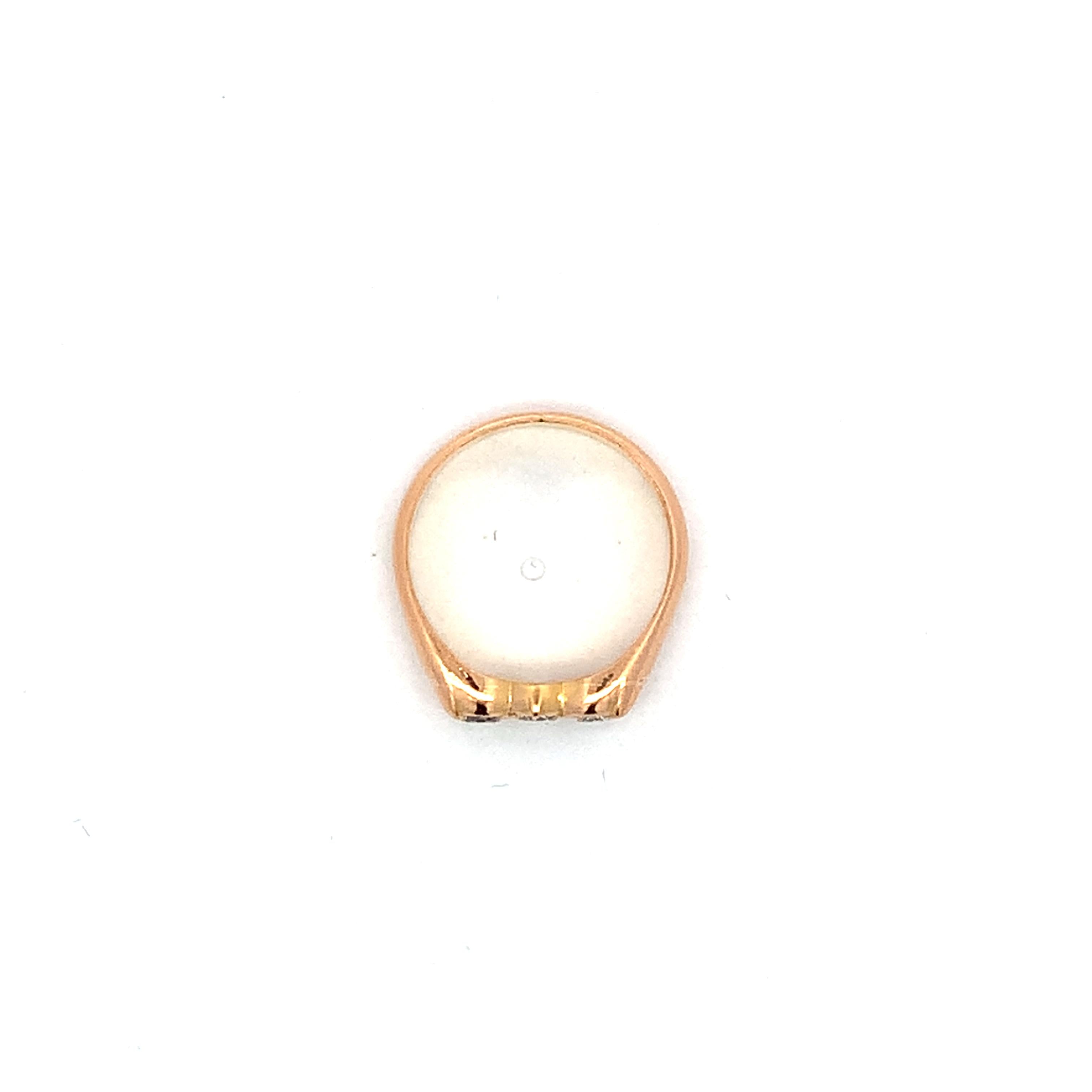 Vintage 18K Yellow Gold .30CTTW Round Cut White Diamond Three-Stone Band Size 6