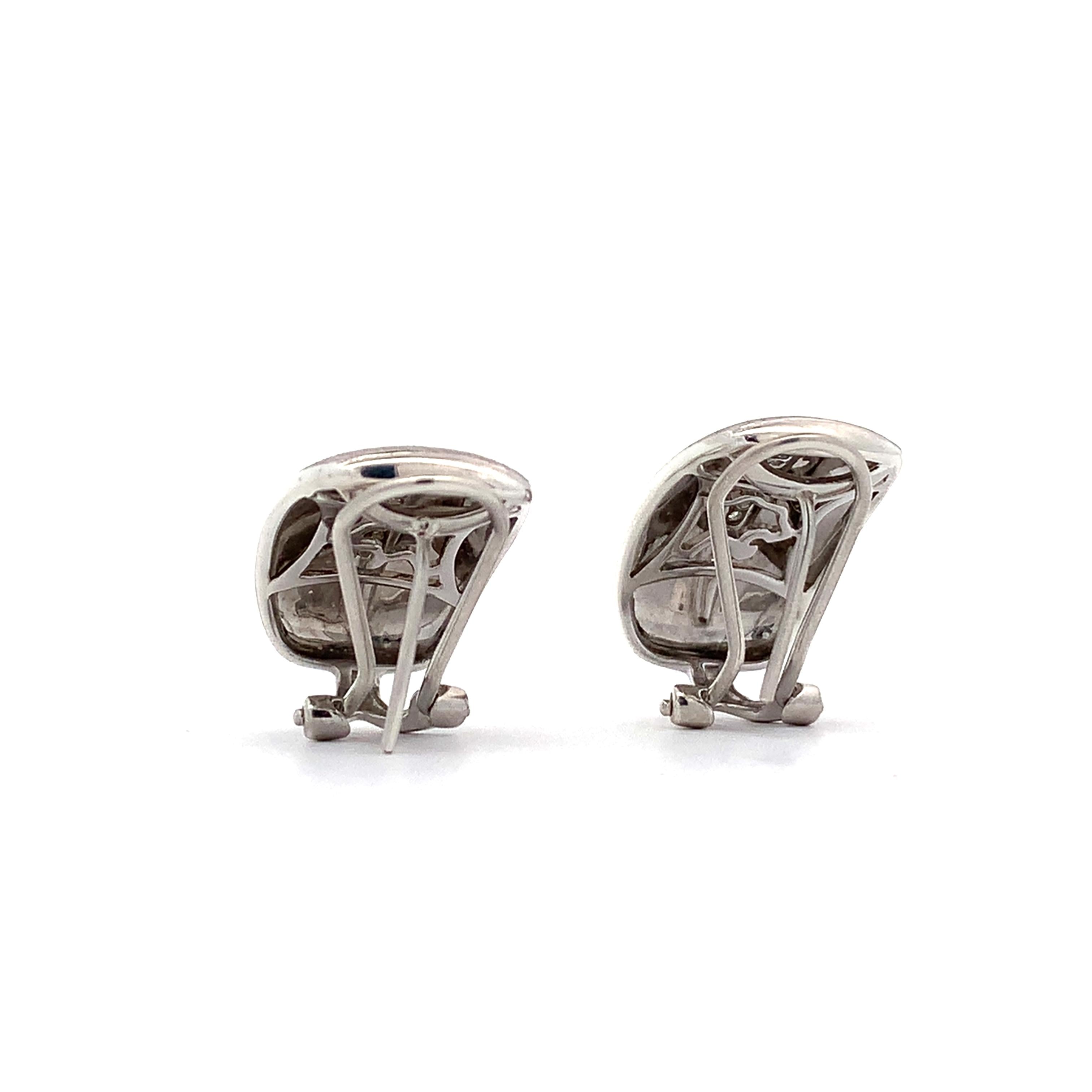 EFFY Sterling Silver W/Diamonds Satin Finish Huggie Earrings Matching Dome Ring