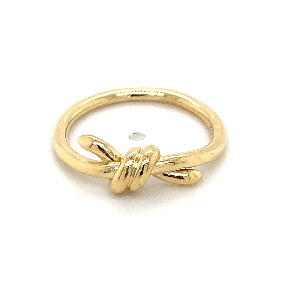 Tiffany & Company 18K Yellow Gold Plain Knot Band Ring Size 6