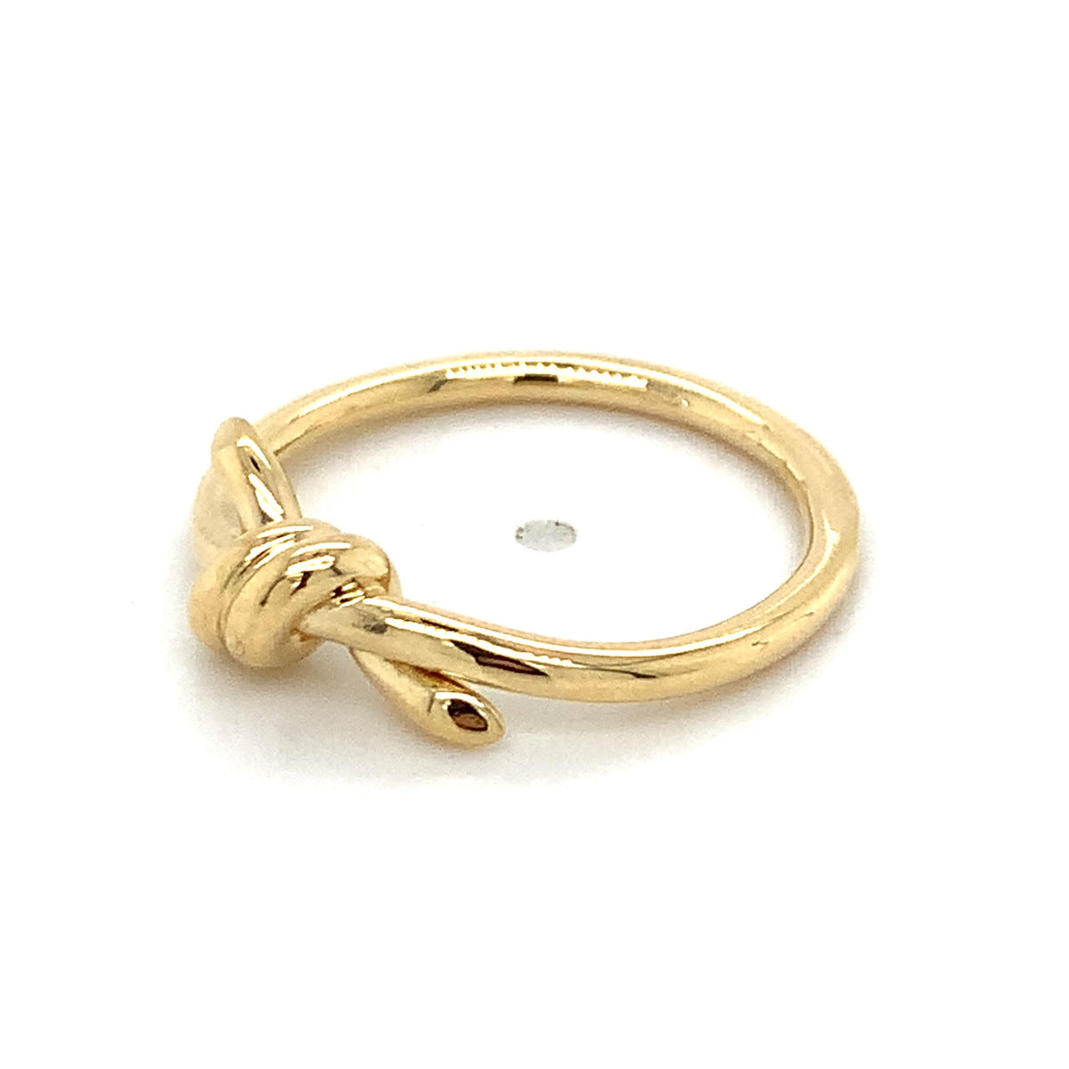 Tiffany & Company 18K Yellow Gold Plain Knot Band Ring Size 6