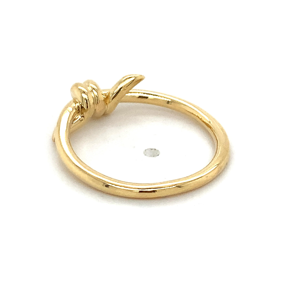Tiffany & Company 18K Yellow Gold Plain Knot Band Ring Size 6