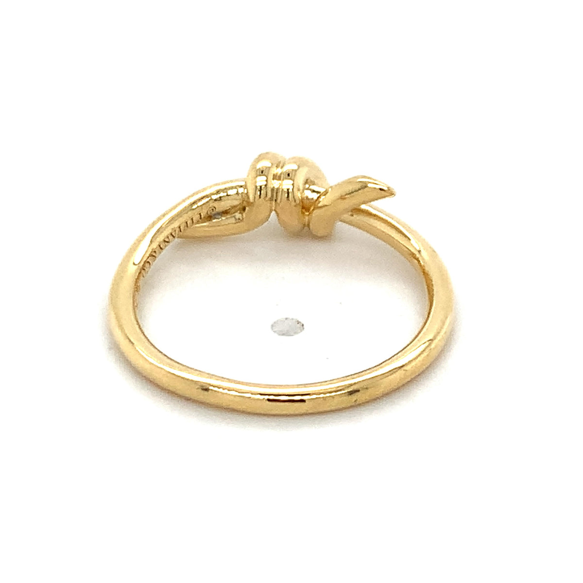 Tiffany & Company 18K Yellow Gold Plain Knot Band Ring Size 6