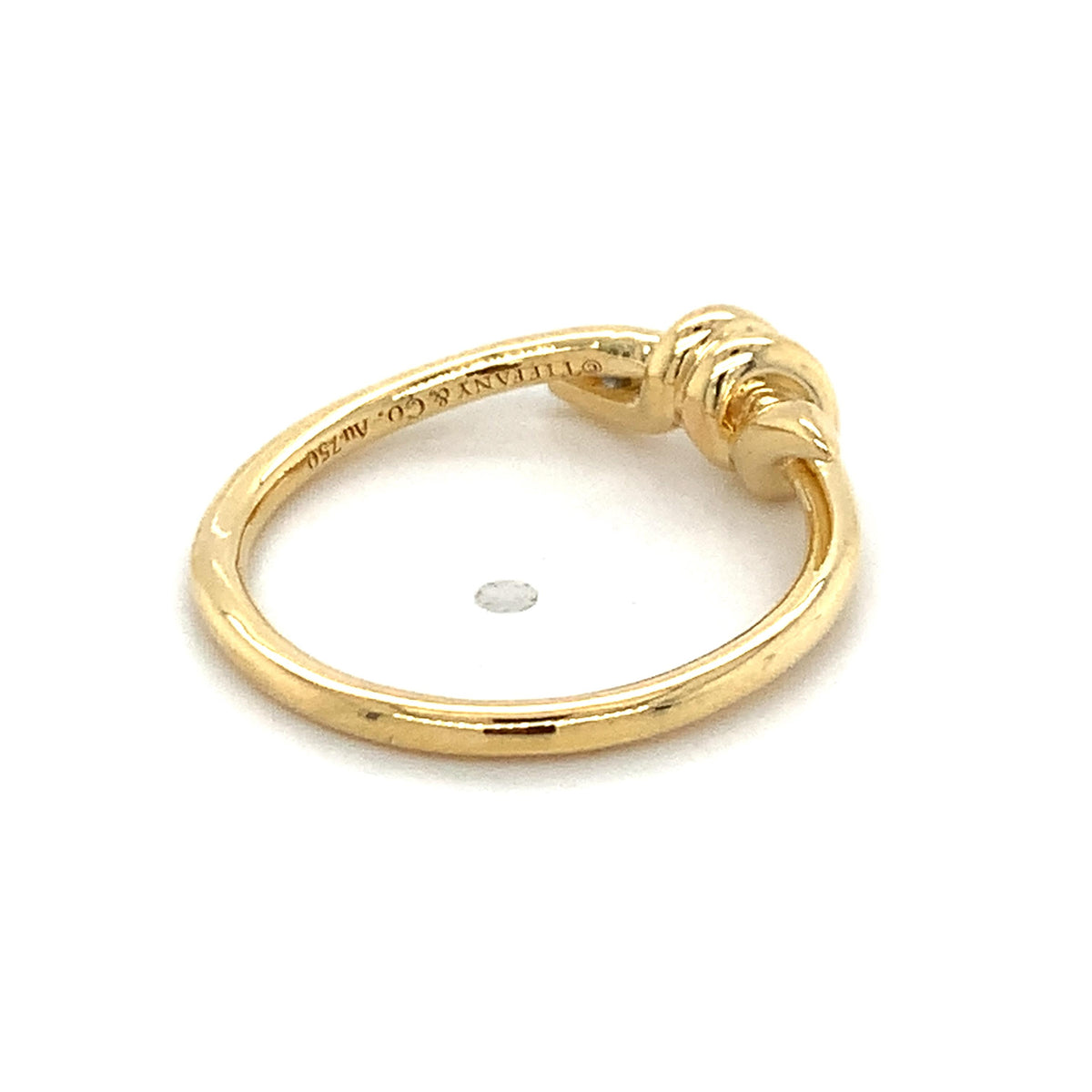 Tiffany & Company 18K Yellow Gold Plain Knot Band Ring Size 6