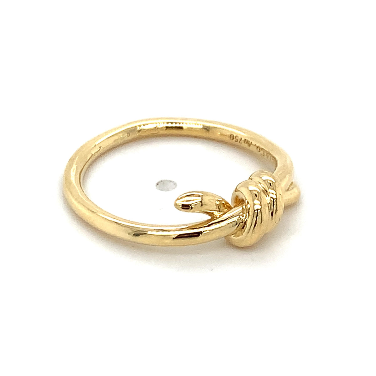 Tiffany & Company 18K Yellow Gold Plain Knot Band Ring Size 6