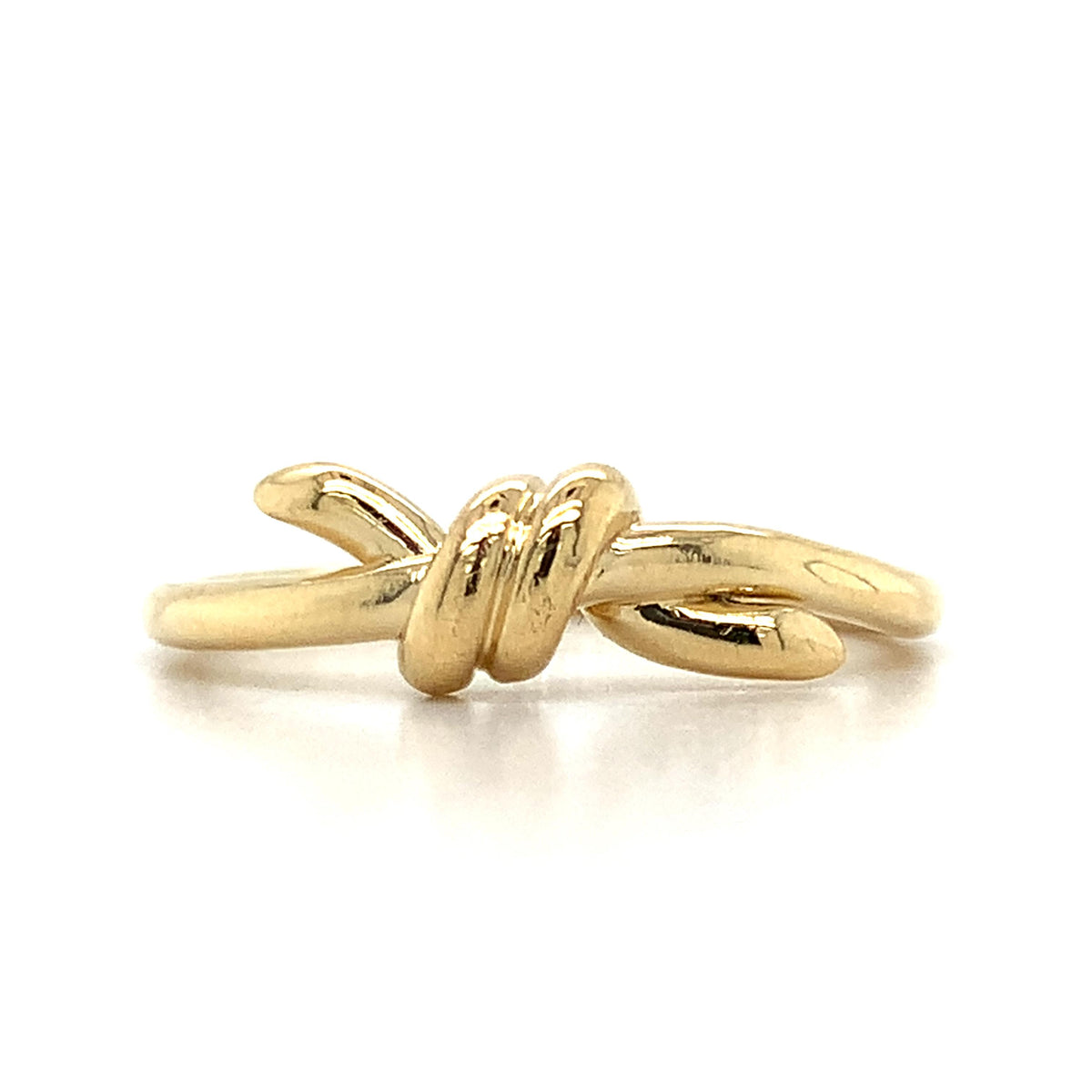 Tiffany & Company 18K Yellow Gold Plain Knot Band Ring Size 6