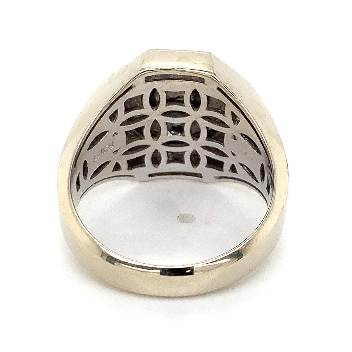 EFFY Men's 14K 2-Tone Gold Sculpted Panther Head Diamond Octagonal Signet Ring