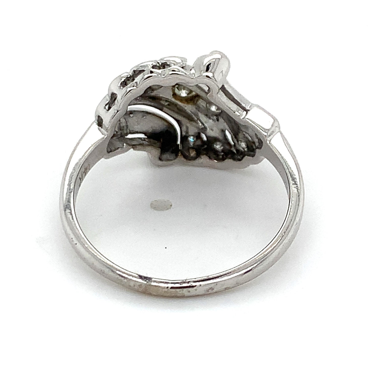 Jewels Of Joy Vintage Art Deco 14K Gold .26ctw Diamond Milgrain Bypass Ring S8.5