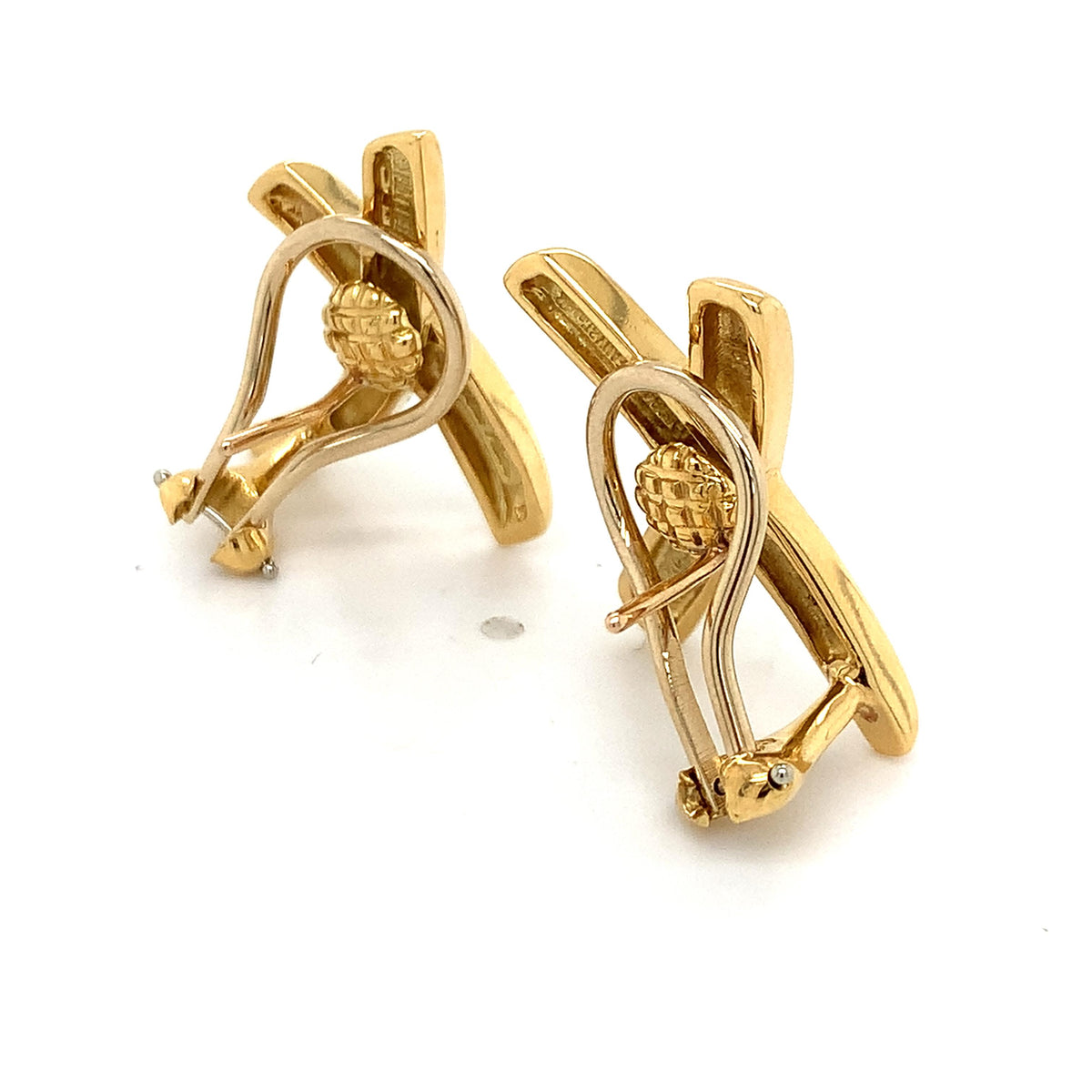 Tiffany & Co 18k Yellow Gold Paloma Picasso Graffiti X (Kiss) Clip-On Earrings
