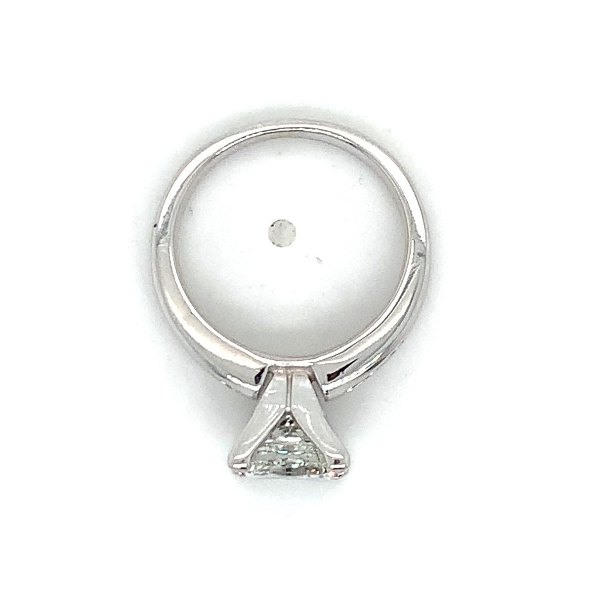 18K White Gold 2.03ct Princess Cut Center & Channel Set Side Stone Diamond Ring