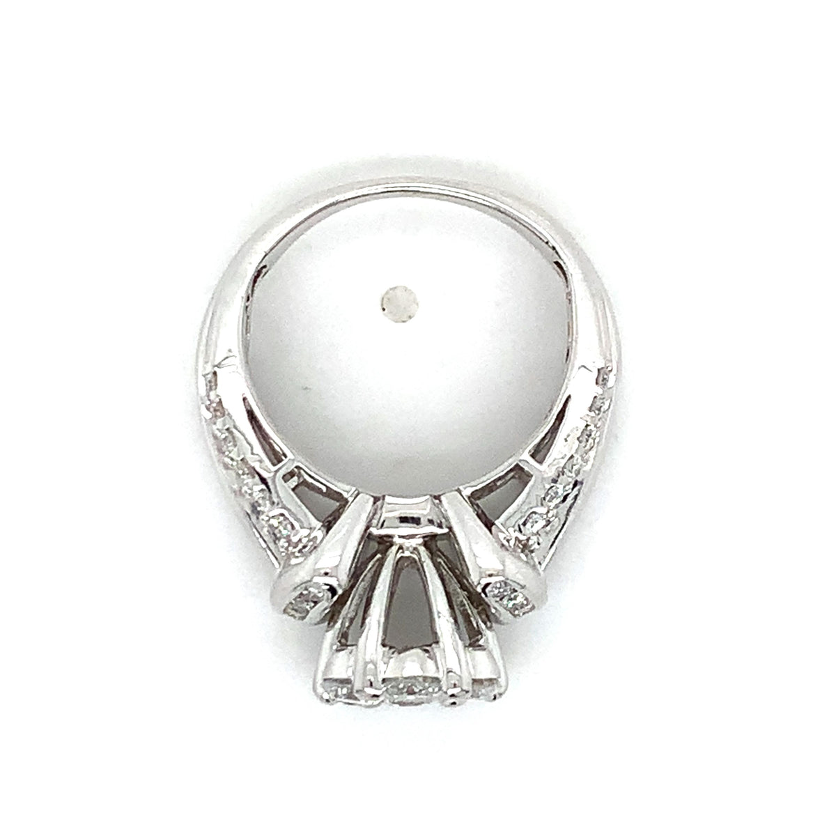 14K Gold Round Cut Cluster Baguette Round Diamond Channel Set 3CTW Cocktail Ring